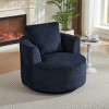 Faux Fur Swivel Accent Chair with 360° Rotation, 39.4'' Plush Lounge Seating for Living Room Bedroom-3irtyhousy - 3 of 4