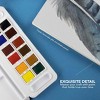 Daler-Rowney Aquafine Watercolor Paint Half Pan Travel Set, Assorted Colors, 12 Pieces - 4 of 4