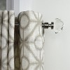 Versailles Crystale Gem Finial Steel Heavy Duty Curtain Rod Set for Windows Brushed Nickel - 3 of 4