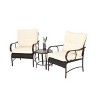 FIONECA 3-Piece Outdoor Wicker Patio Set ¨C Modern Rattan Chairs & Coffee Table, Conversation Furniture for Garden, Porch, or Balcony - 4 of 4