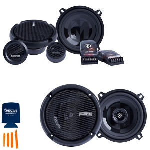 Memphis Audio 1 Pair of PRX50C 5.25" Components Speakers and 1 Pair PRX5 5.25" Coaxial Power Reference Series Speakers - 1 of 4