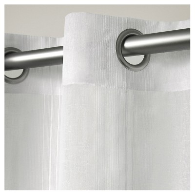Winter White Sheer Polyester Grommet Window Panels, 108" Length