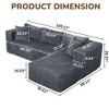 Kumasinova 105" L-Shaped Modular Sofa, Spring-Free Foam Sofa – Kid & Pet Friendly, Eco-Friendly, Modern Couch for Living Room (Right Chaise) - 4 of 4