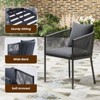 Maggift Patio Seating Sets of 2, Rattan Wicker Patio Furniture Chairs with Cushions for Garden, Deck, Backyard, Poolside, Gray, 18.9"*24.6"*30.5" - 4 of 4