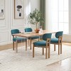 GDFStudio Lesley Modern Rubber Wood and Fabric Upholstered Dining Chair (Set of 2) - 4 of 4