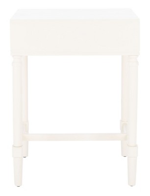 Estella White Wood 1-Drawer Accent Table with Storage