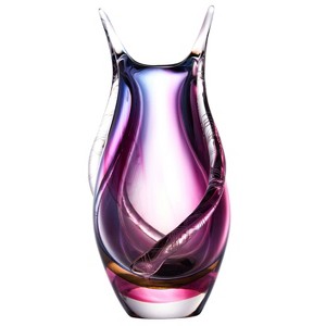 Luxury Lane Hand Blown Sommerso Art Glass Teardrop Vase - 1 of 4