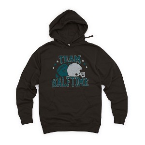 Simply Sage Market Women's Graphic Hoodie Hoodie Team Halftime Distressed - Green - 1 of 3