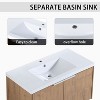 Okak Floating Bathroom Vanity with Sink Combo, Bathroom Sink Vanity with Soft Close Doors/Cabinets, Bathroom Sink Cabinet for Bathroom,Oak - 2 of 4