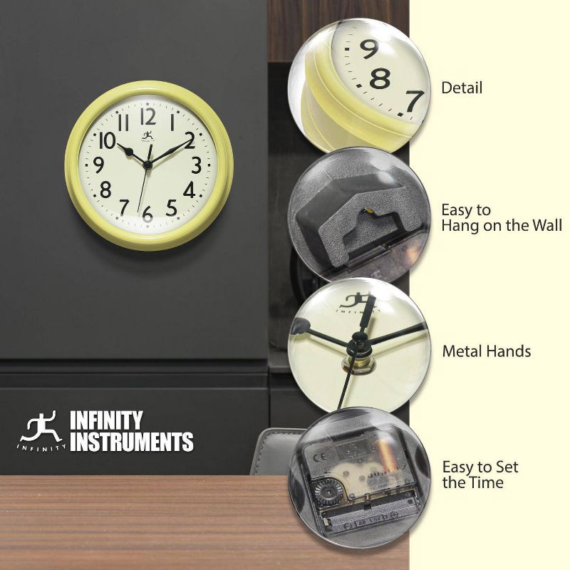 9.5" Nostalgic Plastic Clock - Infinity Instruments, 4 of 7