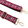 Wrapables Wide Adjustable Crossbody Handbag Strap, Women's Replacement Bag Strap for Purses, Red & Light Blue Deco - image 2 of 4