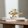 TopComfy Decorative Object Aluminum Airplane Sculpture for Aviation Lovers Home Decor, Gold, 10"*3.25"*5" - 2 of 4