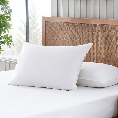 Jumbo Hypoallergenic White Duck Feather Pillow Twin Pack