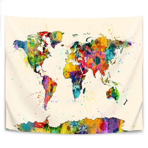 World map tapestry online hobby lobby