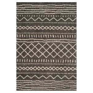 Brown/Ivory Solid Loomed Area Rug - (8