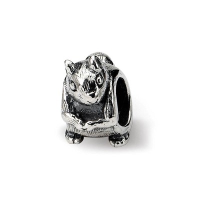 Black Bow Jewelry Sterling Silver Squirrel Bead Charm