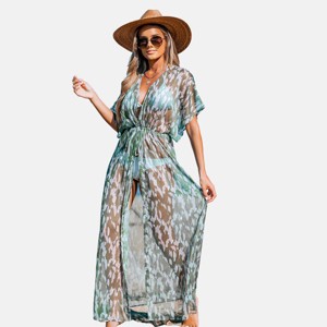Women's Leopard Print Swim Cover-Up Dress -Cupshe - 1 of 4