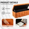 CAVINAS 40" Velvet Storage Ottoman Bench with Safety Hinges,Plush Footrest and End of Bed Storage Bench for Living Room and Bedroom - 4 of 4