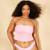 Women's Ruffle Edge Bandeau Cropped Tankini Top - Wild Fable™ - 4 of 4