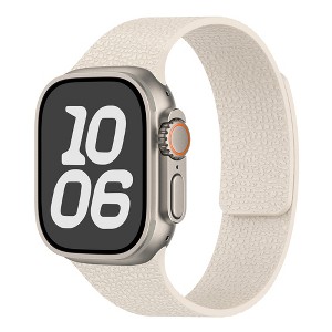 HTUTWOO Litchi-Textured Apple Watch Band, Magnetic Silicone Strap 38/40/41/42/44/45/46/49mm for iWatch Series 11 10 9 8 7 6 5 4 3 2 1 SE Ultra - 1 of 4