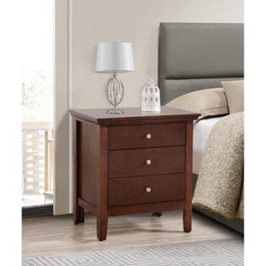 Vynxaria Hammond G5425-N 3 Drawer Nightstand , Cappuccino - 1 of 4