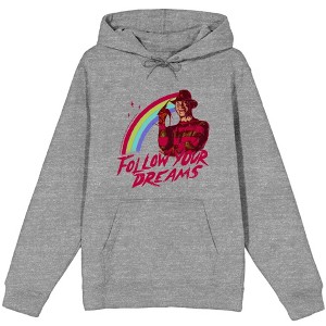 A Nightmare On Elm Street Follow Your Dreams Adult Long Sleeve Hoodie - 1 of 2