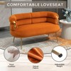 NicBex 50 Inch Modern Velvet Loveseat Sofa,2 Seater Sofa with Curved Backrest for Living Room,Apartment,Bedroom - 4 of 4