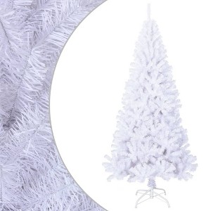 Aghana Digitals 7.9ft White PVC Artificial Christmas Tree with 2100 Thick Branches, Steel Stand, - 1 of 4