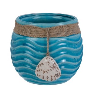 Beachcombers Large Blue Wave Ceramic Holder - 1 of 2