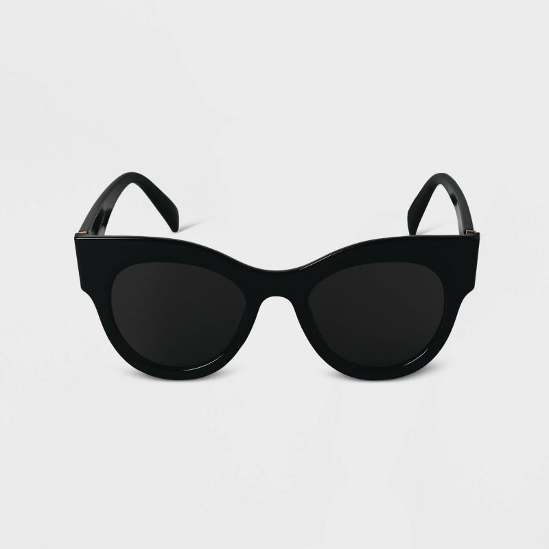 Women&#39;s Cateye Sunglasses - A New Day&#8482; Black, 1 of 3