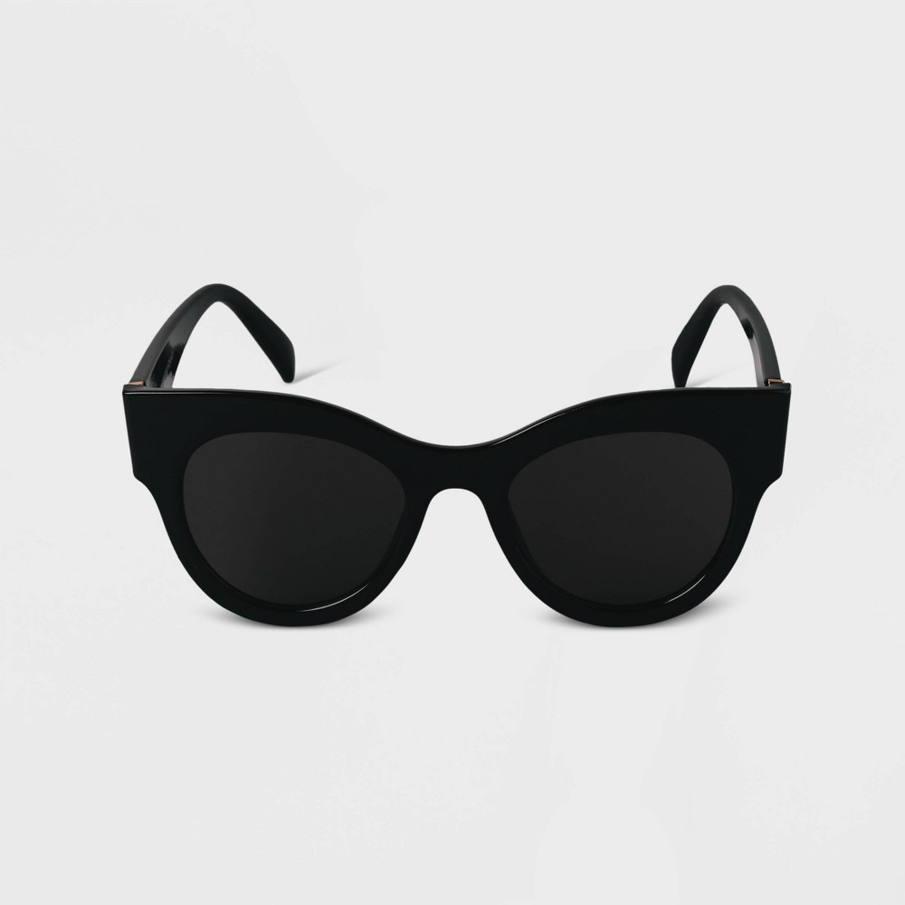 Photos - Sunglasses Women's Cateye  - A New Day™ Black