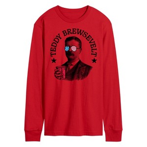 Men's - Instant Message - Teddy Brewsevelt Long Sleeve Graphic T-Shirt - 1 of 4