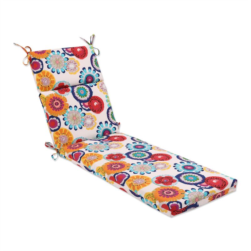 Crosby Floral Outdoor Chaise Lounge Cushion - Pillow Perfect, 1 of 7