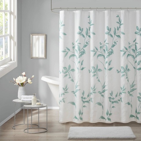 hookless shower curtain seafoam