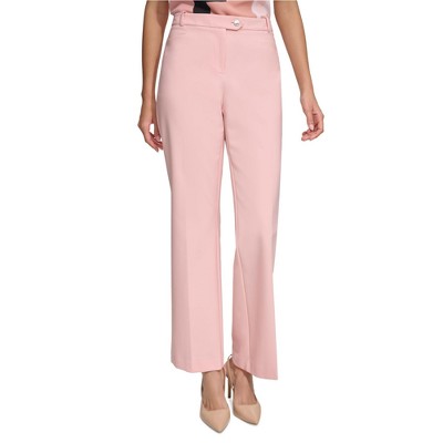 Calvin Klein Womens Infinite Stretch Dress Pants, Pink, 2