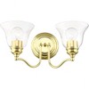 Livex Lighting Moreland 2 - Light Vanity in  Polished Brass - 3 of 4