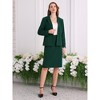 INSPIRE CHIC Women's Business Formal Blazer and Pencil Skirt Suit Set 2 Pcs - 3 of 4