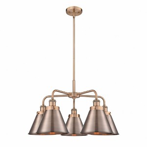 Ballston Urban - 5 Light Stem Hung Chandelier In Industrial Style-15.13 Inches Tall and 26 Inches Wide - 1 of 1