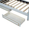 NicBex Twin/Full Size Upholstery Daybed with 2 Drawers for Bedroom,Living Room,Apartment,Blue - 4 of 4