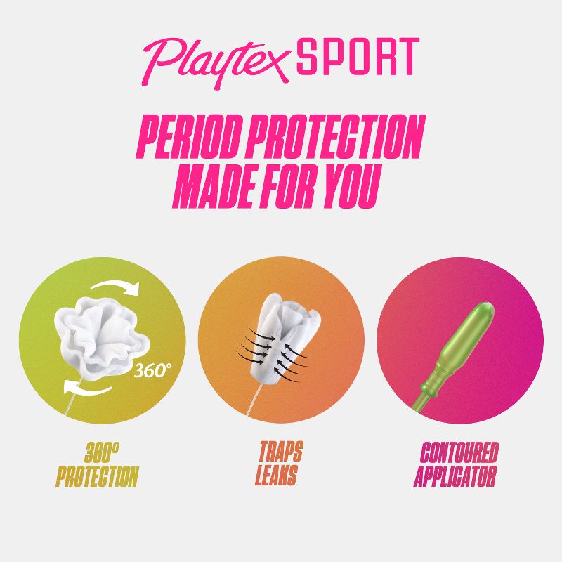Playtex Sport Plastic Tampon Ultra Absorbency - 36ct, 6 of 10