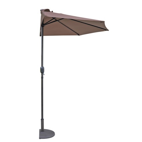 Lanai 8 75 X 4 375 Half Umbrella Coffee Island Umbrella Target