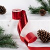 Northlight Shimmering Red Wired Craft Christmas Ribbon 2.5" x 10 Yards - 2 of 4