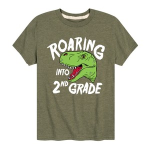 Boys' - Instant Message - Roaring Into 2nd Grade Short Sleeve Graphic T-Shirt - 1 of 4