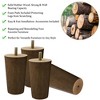 Unique Bargains Wood Furniture Sofa Dresser Legs Round Mid-Century Modern Replacement Feet Set of 4 - 2 of 4