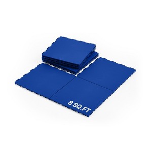 VEVOR Dryland Tiles for Hockey Floor Mat, 12 x 12 in 8 Pcs Interlocking Versatile Training Surface, Dance Floor Tiles, Hockey Training Equipment - 1 of 4