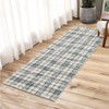 All-Polyester Pearl Velvet Cotton TPR Washable Foldable Back Printed Carpet - Irregular Checkered Design, Easy to Clean - 3 of 4