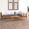 vidaXL Patio Lounge Set Sectional Sofa Set with Cushions Solid Wood Acacia - 2 of 4
