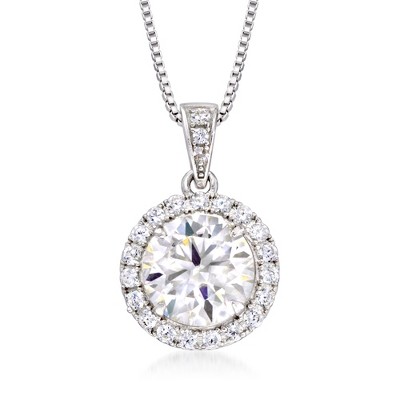 Ross-Simons 2.00 ct. t.w. Moissanite Pendant Necklace in Sterling Silver