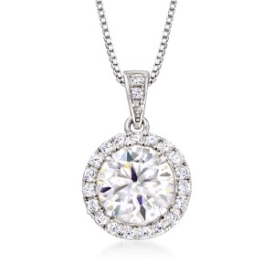 Ross-Simons 2.00 ct. t.w. Moissanite Pendant Necklace in Sterling Silver - 1 of 4