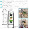 Sunnydaze 2-Piece Arched Climbing Plants Wall Trellis with Flower Pot Supports - 2 of 4